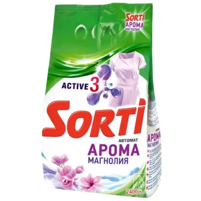 Sorti стиральный порошок арома магнолия автомат  2400 г 