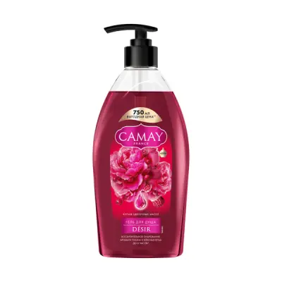 Camay Desir женский парфюмированный пион и красные ягоды 750 мл 