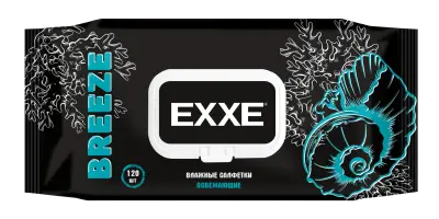 Exxe men влажные салфетки микс breeze&silver 120 шт 