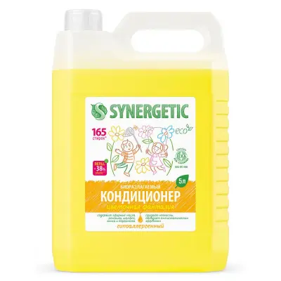 Synergetic кондиционер ополаскиватель для белья цветочная фантазия 5 л 90 стирок 