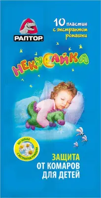РАПТОР НЕКУСАЙКА Пластины от комаров для детей в мини-прилавке 
