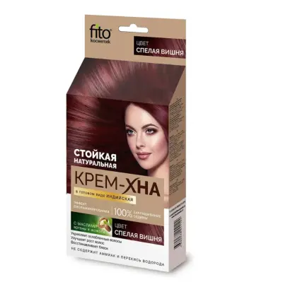 Fito косметик крем хна индийская  в готовом виде спелая вишня 50 мл 