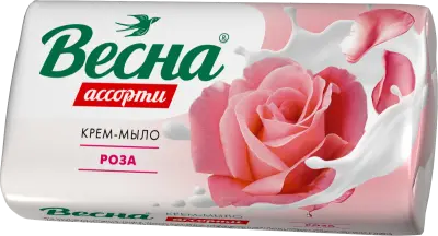 Весна ассорти крем мыло туалетное твердое роза 300 г 