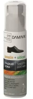 DAMAVIK крем краска для обуви бесцветная в пластиковом флаконе 75мл 