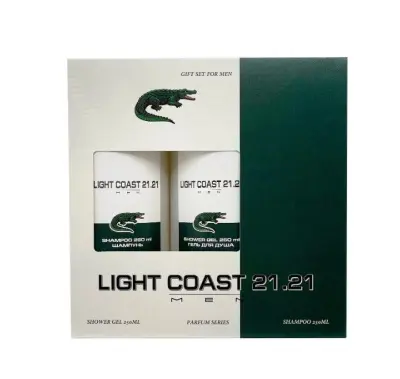 Light coast 21.21.men подарочный набор шампунь 250 + гель для душа 250 муж 