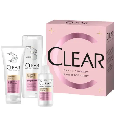 Clear derma therapy 2024 шампунь 200 мл+маска кондиционер 200 мл+скраб 150 мл 