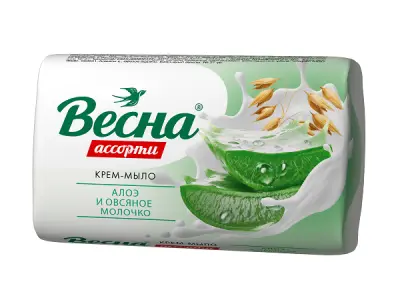 ВЕСНА ассорти туалетное мыло алоэ и овсяное молочко 90г 