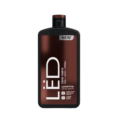 LЁD шампунь для волос против перхоти мужской сила тайги 490 мл 