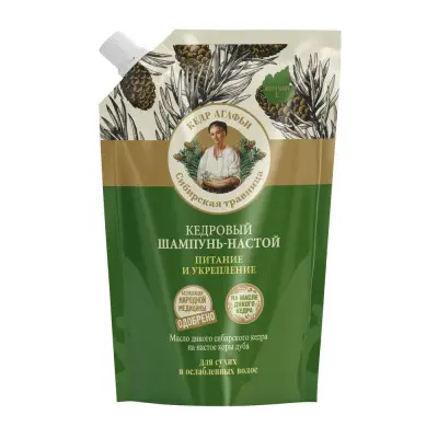 Рецепты Бабушки Агафьи шампунь настой питание и укрепление кедровый 500 мл 