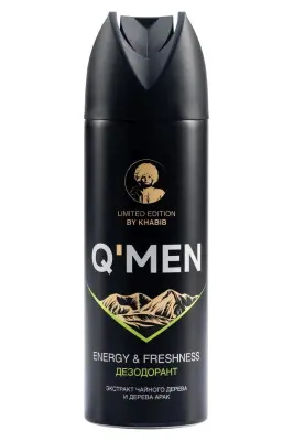 Q'men дезодорант мужской энергия и свежесть, 200 мл 