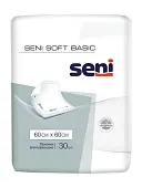 BELLA Пеленки гигиенические SENI Basic по 10 шт 60*60 soft (24шт в кор)