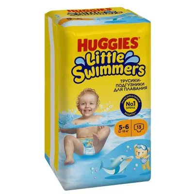 Huggies трусики подгузники для плавания 5-6 13 шт 