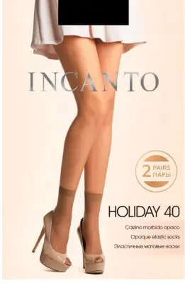 INCANTO носки holiday 40 240/24 упак по 2 пары nero u/a 