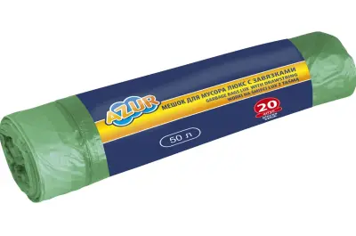 Azur мешки для мусора с тесьмой 50 л 20 шт 
