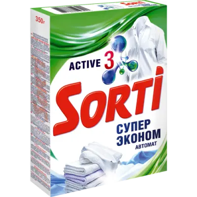 Sorti автомат супер эконом стиральный порошок 350 гр 