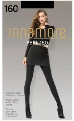 INNAMORE колготки  feel 160  nero 2 колготки мягкие с шерстью и хлопком 