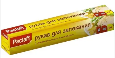 Paclan рукав для запекания с клипсами 3м х 29.5см spr 