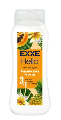 Exxe hello гель для душа 3 в1 балийская мечта 400 мл 