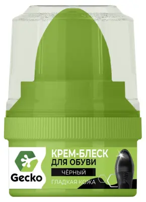 Gecko крем блеск для обуви 60 мл черный 