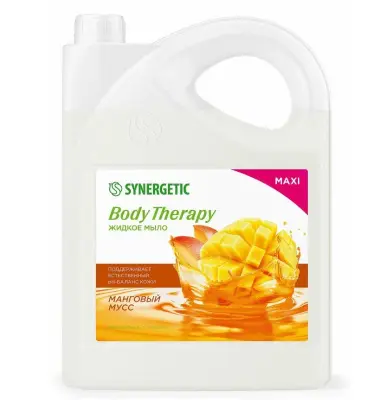 Synergetic жидкое мыло манговый мусс body therapy 5 л 