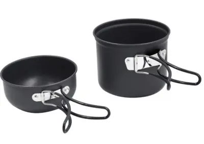 FORESTER MOBILE  котелок 1л с крышкой миской 0,5л из анадированного алюминия 
