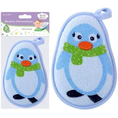 МД мочалка пингвинёнок размер 13х8х2 см 