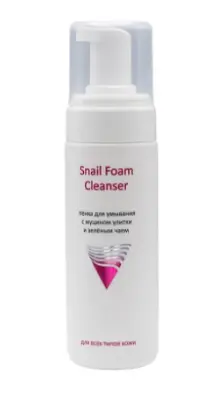 Aravia Professional Пенка для умывания с муцином улитки и зелёным чаем Snail Foam Cleanser 160 мл 