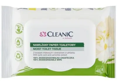Cleanic Влажная туалетная бумага с ромашкой 40 шт 