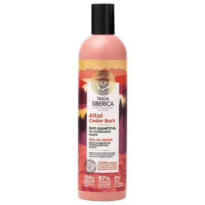 Taiga Siberica шампунь для поврежденных волос восстановление био 400 мл 