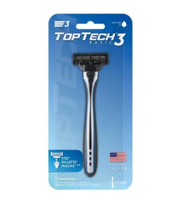 TopTech мужская бритва basic 3 1 станок+1 сменная кассета совместима с gillette mach3 