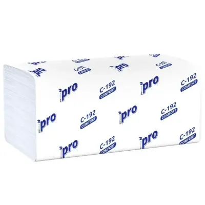 Protissue полотенца бумажные листовые однослойные 250 листов 20 пач в упак 1 ед = 1 пачка 