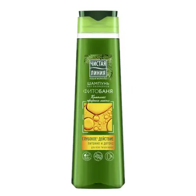 Чистая Линия шампунь фитобаня питание и детокс для всех типов волос комплекс эфирных масел 400 мл 