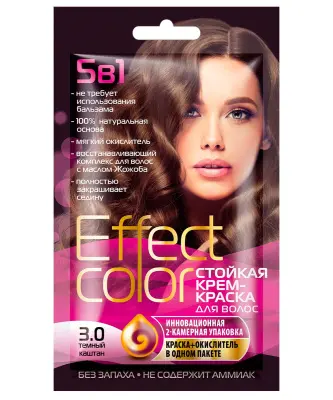 Effect Сolor краска для волос тон 3.0 тёмный каштан 