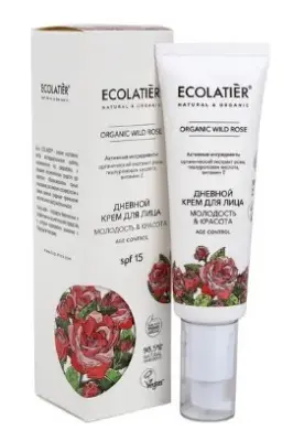 Ecolatier дневной крем для лица серия organic wild rose 50 мл 