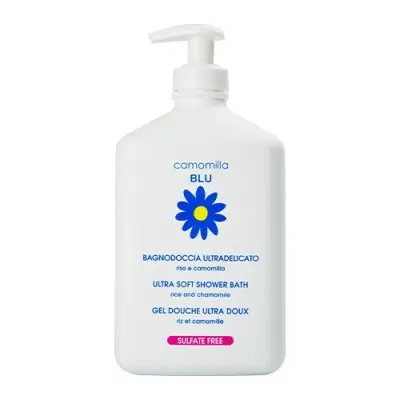 Camomilla Blu гель для душа с рисом и ромашкой для взрослых и детей 0+ ultra soft shower bath rice and chamomile 500 мл 