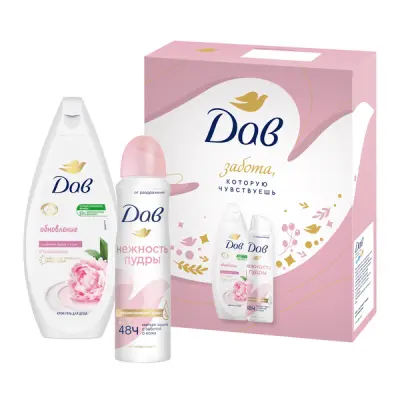 ПН Дав обновление крем гель для душа 250 мл дезодорант антиперспирант 150 мл 