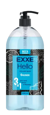 Exxe hello men гель для душа 3 в1 океан 1000 мл 