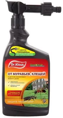 Dr Klaus эжектор концентрат от муравьев, клещей и др. насекомых 1 л 