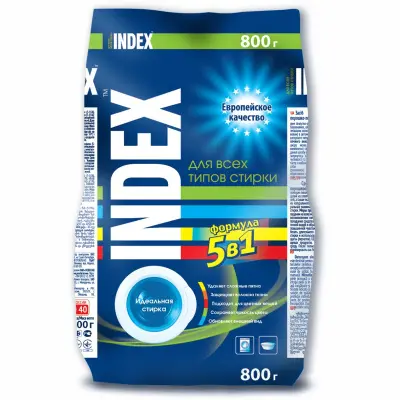 Index средство для стирки порошкообразное 800г 