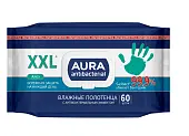 Aura влажные полотенца антибактериальные big pack с крышкой 60 шт