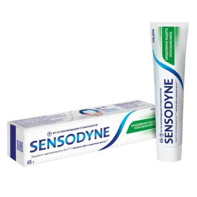 Sensodyne зубная паста ежедневная защита морозная мята 65 г 