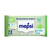 Mepsi влажные салфетки алое вера детские gentle care 72 шт
