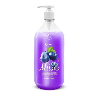 Grass Milana жидкое крем мыло для рук черника в йогурте с дозатором 500 мл 