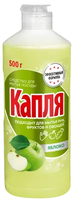 КАПЛЯ VOX средство для мытья посуды лимон яблоко 500 г 
