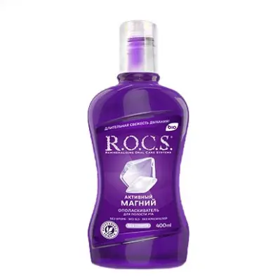 ROCS ополаскиватель для полости рта Активный магний 400мл 