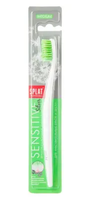 Splat щётка зубная для чувствительных зубов средней жёсткости Sensitive Silver 