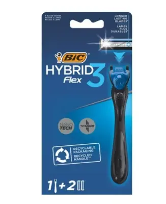 BIC FLEX 3 HYBRID Станок+2 кассеты (три лезвия) 