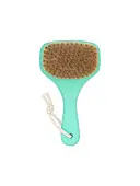 Lei массажная щетка  для сухого массажа натуральная щетина с покрытием лазурная