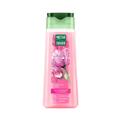 Чистая Линия гель для душа увлажняющий на 100% натуральной основе пион и алоэ 250 мл 