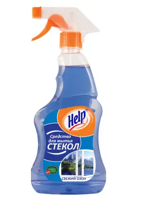 Help средство для мытья стёкол свежий озон с курком 0,5 л 